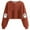 Orange, variant on Kilaqueen Womens Cropped Sweatshirt Fall Halloween Lantern Long Sleeve Retro Ghost Skull Funny Graphic Crewneck Pullover Tops Spooky Season Sweatshirt