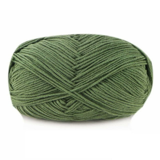 Moyic Hilo de ganchillo Suéter Bufanda Guantes Paquete de juguetes Manualidades Regalos Hilos Madejas duraderas Conjunto Artes 4 capas para Artesanía 32verde oliva