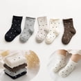 thumbnail image 4 of 10 Pairs Cute Girls Socks Cotton Ruffle Polka Dot Kids Crew Ankle School Size 2-12, 4 of 7