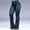 Blue, variant on Babysbule Womens Denim Flared Jeans Women Fashion Leisure Pocket Button Trousers Slightly Flared Pants