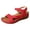 Red, variant on YLYL Women Wedge Sandals Arch Support Open Toe Wide Width Comfortable Casual Summer Beach Shoes