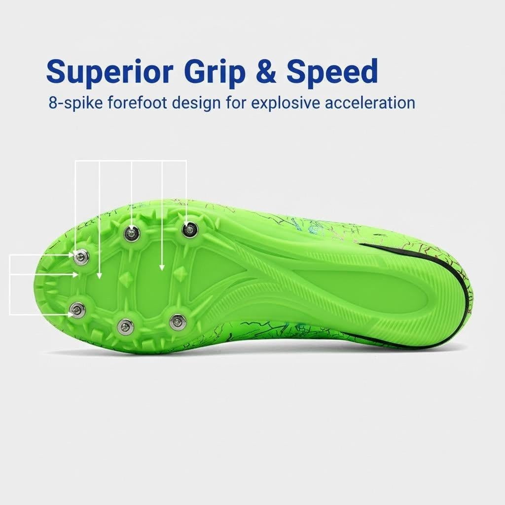 Unisex Track Spike Shoes, Track and Field Running Shoes for Sprint and Mid-distance