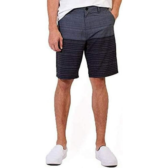 Micros Men's Matt 4-Way Stretch Flat Front Standard Fit Shorts (Navy Jehan, 40)