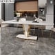 thumbnail image 3 of Luxury  Rock Slab Kitchen Dining Table Dinning Chair Set Stainless Steel Golden Base Faux Marble Table Chair Muebles De Cocina My Lux Decor Round, 3 of 20