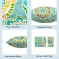 thumbnail image 4 of MAGPIE Set of 2 Throw Pillow Covers- 18"x 18"  Pillow cover Waterproof Decorative PillowCase NO INSERTS made of Polyester for Garden Sofa Living Room Bed Car(Cyan Circle), 4 of 6