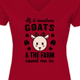 thumbnail image 4 of Inktastic If It Involves Goats & The Farm Count me in Women's V-Neck T-Shirt, 4 of 5