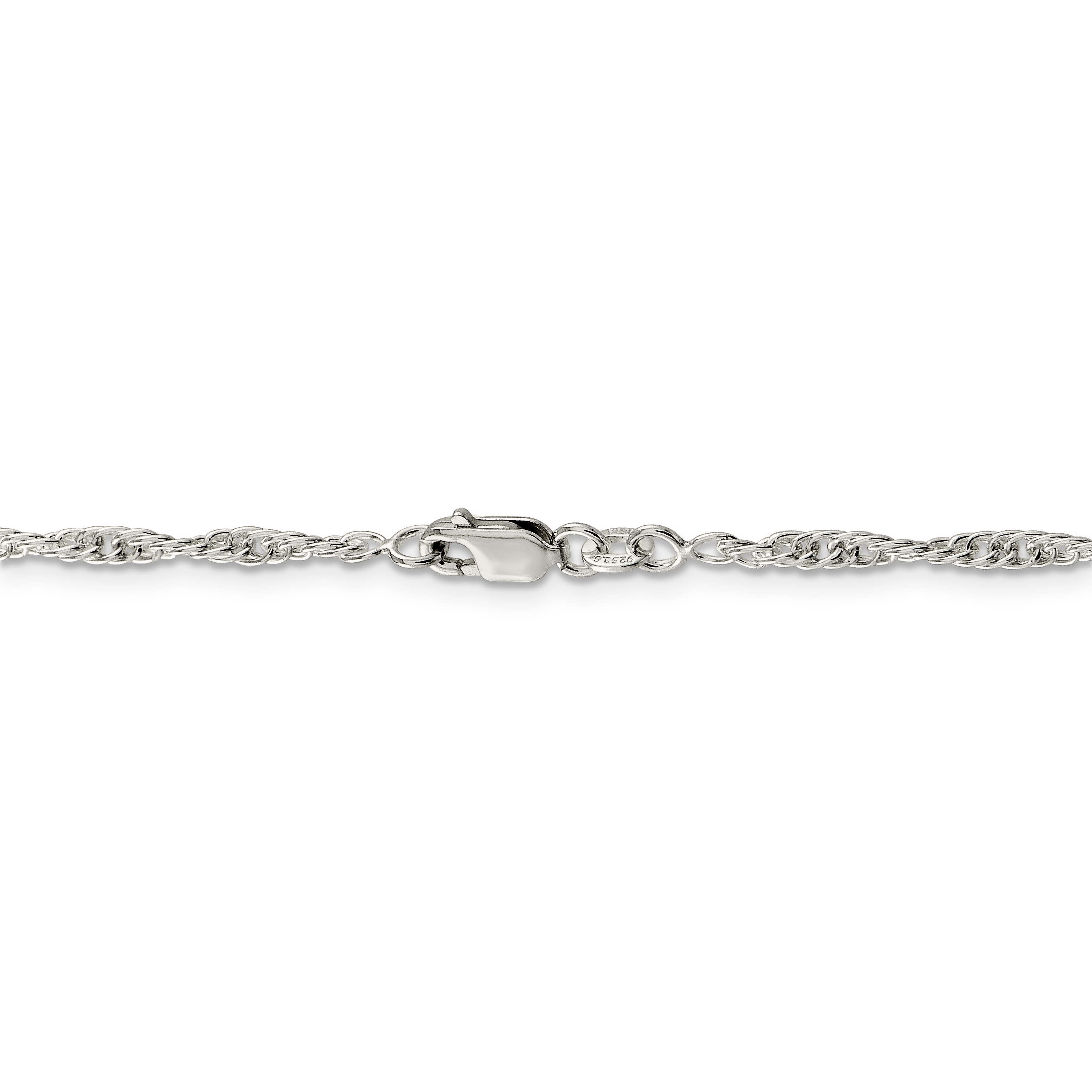 Sterling Silver 2.45mm Loose Rope Chain (Weight: 9.31 Grams, Length: 30 Inches)