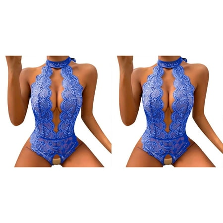2 Pack Women Fashion Bodysuit Lingerie Roleplay Lingerie Women Red Plaid Lace Lingerie Womens Lingerie plus Size Lingerie with Underwire Rhinestone Body Stockings for Women Lingerie Top