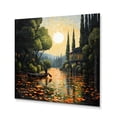 thumbnail image 2 of Designart "Port Harbor Escape Painting I" Landscapes Metal Wall Art, 2 of 5