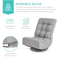 thumbnail image 6 of Best Choice Products Folding Floor Gaming Chair for Home, Office w/ 360-Degree Swivel, 4 Positions - Gray, 6 of 8