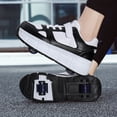 thumbnail image 3 of Zapatos para caminar para niños, zapatos de patinaje de doble rueda, zapatos de deformación de una sola rueda, zapatos con ruedas para estudiantes, 3 of 6
