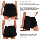 thumbnail image 4 of Pantalones cortos en capas de cintura alta para mujer, pantalones cortos casuales de pierna ancha con dobladillo con volantes de Color sólido con cordones para verano, 4 of 5