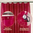 thumbnail image 3 of Shower Curtain Liner 3D Semi Transparent Heavy 8G Thick PEVA Waterproof Plastic Metal Grommets and Weighted Magnets 70 x 72 inches with Hooks Geometric Burgundy, 3 of 8