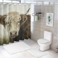 thumbnail image 7 of Orinice Cow Bathroom Decor Set, Colorful Luxurious Graphic Print Polyester Fabric Fashion Shower Curtain with Hooks, Waterproof Bathroom Decoration, Multi-Size 69x72, 7 of 7