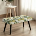thumbnail image 4 of Whosucclay Lemon Floral Leaf Print Stretch Bench Cover, Universal Bench Slipcover Removable Bench Seat Furniture Protector Rectangular Bench Cushion Cover for Wedding, Hotel, Party, 4 of 7