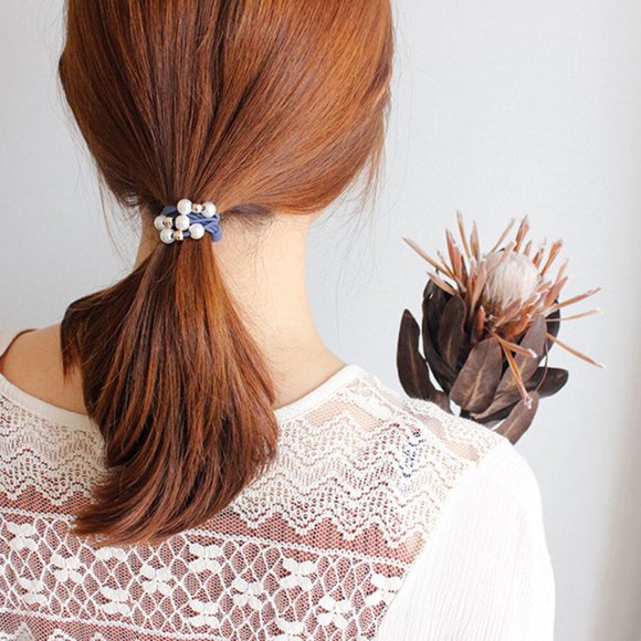 UPGRATOR 10Ud Ponytail Holder Elástico Con Moño Para Fijar El Con Toque Decorativo