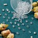 thumbnail image 4 of 150 cuentas de vidrio transparente en forma de lágrima de 8 mm con perforaciones superiores, espaciadoras, cuentas facetadas en forma de gota de agua, cuentas lisas., 4 of 9