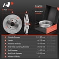 thumbnail image 2 of A-Premium 12.59 inch (319.7mm) Front Vented Disc Brake Rotors + Ceramic Pads Kit Compatible with Select Honda Model - Ridgeline 2012-2014 V6 3.5L, 6-PC Set, 2 of 8
