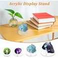 thumbnail image 6 of 1set 4 Pcs Three-Peg Acrylic Display Stand 4 Sizes Rock Display Stand Clear Round Acrylic Display Easels Stands for Rocks Fossils Coral Minerals Geodes Agate Seashells Small Collectibles Clear DIY, 6 of 6
