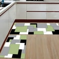 thumbnail image 4 of Teal and Gray Kitchen Rugs and Mats Set of 2 Modern Art Geometric Color Patchwork Abstract Kitchen Sink Mat,Non-Slip Area Runner Rug,Washable Floor Mat for Home Dining Room Office 18"x30"+18"x48", 4 of 6