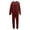 Red, variant on Women's Casual Solid Color Hoodie Sweatpants Set Sequin Trim Two Piece Outfit Comfortable Wear Stylish Tracksuit