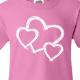 thumbnail image 4 of Inktastic Three White Hearts Youth T-Shirt, 4 of 5