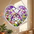 thumbnail image 5 of Yardvibe Acrylic Heart Shaped Puzzle Suncatcher, 83 Pieces, 7.48" Butterfly Sun Catchers Puzzle, DIY SunCatchers Puzzles Window Hanging, Home & Garden Decor (Purple), 5 of 6