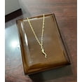 thumbnail image 6 of Solid 14K Gold Flat Open Wheat Chain Cornicello Italian Horn Pendant Necklace - Choose Chain Length and Width (Flat Open Wheat - 2mm, 18.0 Inches), 6 of 6