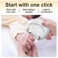 thumbnail image 2 of Aorsher 3 in 1 Electric Nail Trimmer with Nail File and Nail Clipping Storage, 3-Speeds Automatic Nail Clippers for Adults and Seniors, USB Rechargeable, Not for Toenails, White Silver, 2 of 12