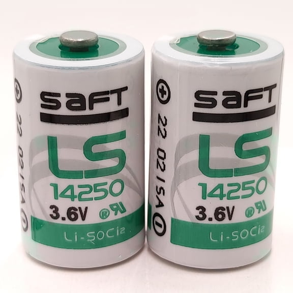 (2-Pack) 3.6V 1/2AA LS14250 Lithium for SAFT Water Meter Electricity Meter Gas