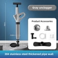 thumbnail image 3 of Toilet Plunger, Drain Clog remover, Plungers for Bathroom, Drain Snake, Air Drain Blaster with Real-Time, 3 of 10