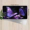 thumbnail image 2 of 1 Pcs 2D Flat License Plate Covers & Frames, Two Purple For Decorative Front, Waterproof For Decoration Aluminum License Plate Covers & Frames Cover For Men Women, 12" X 6", 2 of 6