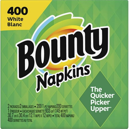 Bounty Paper Napkins, White, 400 Count