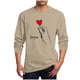thumbnail image 3 of Ceisia Men's Romantic Red Heart "For You" T-Shirt | Relaxed Long-Sleeve Crewneck Spring Casual Top Gift, 3 of 5