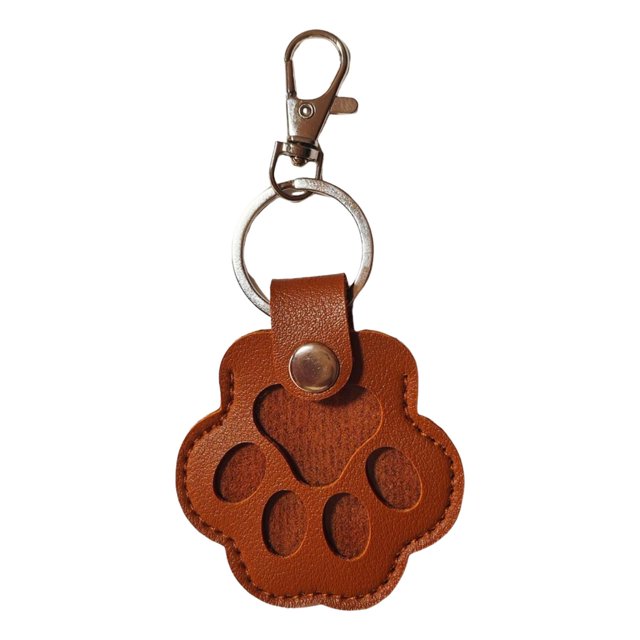 Llavero conmemorativo de pelo de mascota, conmemorativo de pelo de perro y gato, bolsa de regalo para amantes de las mascotas, elegante llavero para Marrón