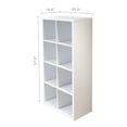 thumbnail image 6 of GZXS 15-Inch Cube Storage Organizer with Opened Back Shelves, Storage Shelves Room Divider, Wood ookcase, 8-Cube, White, 6 of 6
