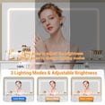 thumbnail image 4 of Coiffeuse Moderne avec Grand Miroir, 7 Tiroirs, Lumières, Chaise, 3 Modes d'Éclairage Réglables, Support pour Séchoir à Cheveux, Station de Recharge, Table de Toilette pour Chambre, 4 of 7