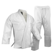 Double Weave BJJ Gi Kimono, 100% cotton Preshrunk, Jiu Jitsu White Uniform set 500G Gi