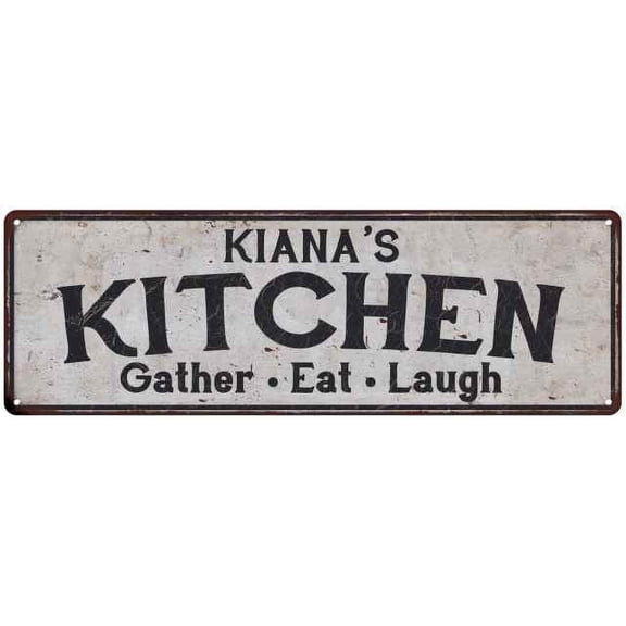 KIANA's Kitchen Rustic Chic Decor Gift 6x18 Sign 106180051167