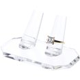 thumbnail image 2 of Plymor Clear Acrylic Ring Finger Display, Double, 3.75" W x 2.25" D x 1.75" H, 2 of 2