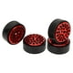 thumbnail image 3 of llantas Beadlock de 1,0 pulgadas, 12 agujeros, aleación de aluminio, cubo de rueda RC para FMS FCX24 1/24 Crawler, color rojo, 3 of 12