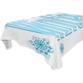 thumbnail image 1 of EREHome Nappe Bleu Text Art 60x120 Pouces, 1 of 4