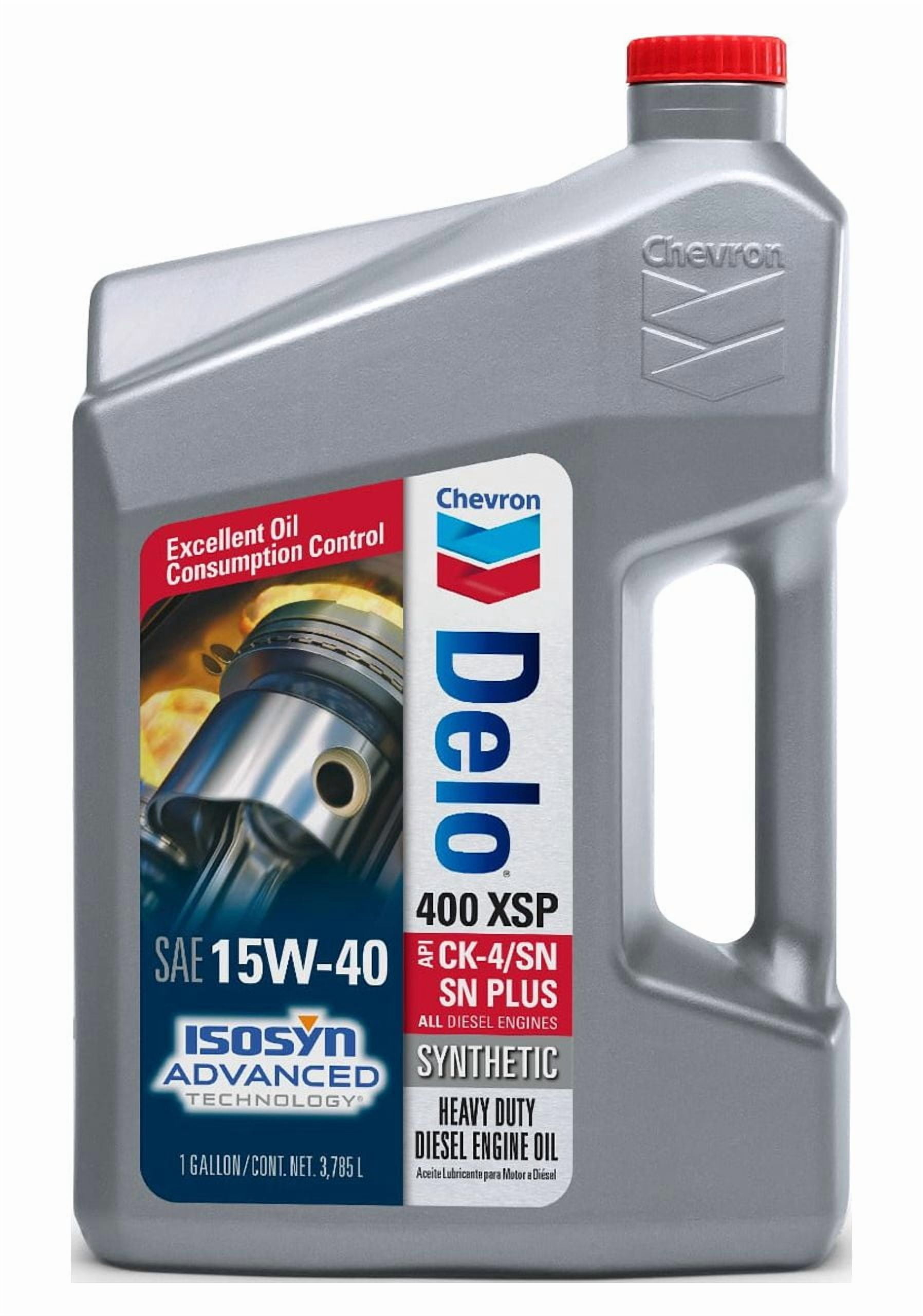 (3 pack) Chevron Delo XSP 15W-40 Heavy Duty Synthetic Diesel Motor Oil, 1 Gallon