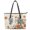 Butterfly Floral, variant on POLERO PU Leather Saddle Handbag with Practicality Large Capacity Tote Bag for Shopping, Dragonfly and Floral Pattern Top Handle Tote Bag