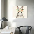 thumbnail image 4 of JEUXUS Rabbit Canvas Wall Art Nursery Artwork Canvas Animal Picture With Flowers Cute Wall Art Bunny Funny Animal Picture Wall Decor Bunny Nursery Picture Cute Rabbit Poster Painting, 4 of 5