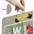 thumbnail image 4 of FMSHPON Watercolor Bird Christmas Clipboard Hardboard Wood Nursing Clip Board and Pull for Standard A4 Letter 13x9 inches, 4 of 8