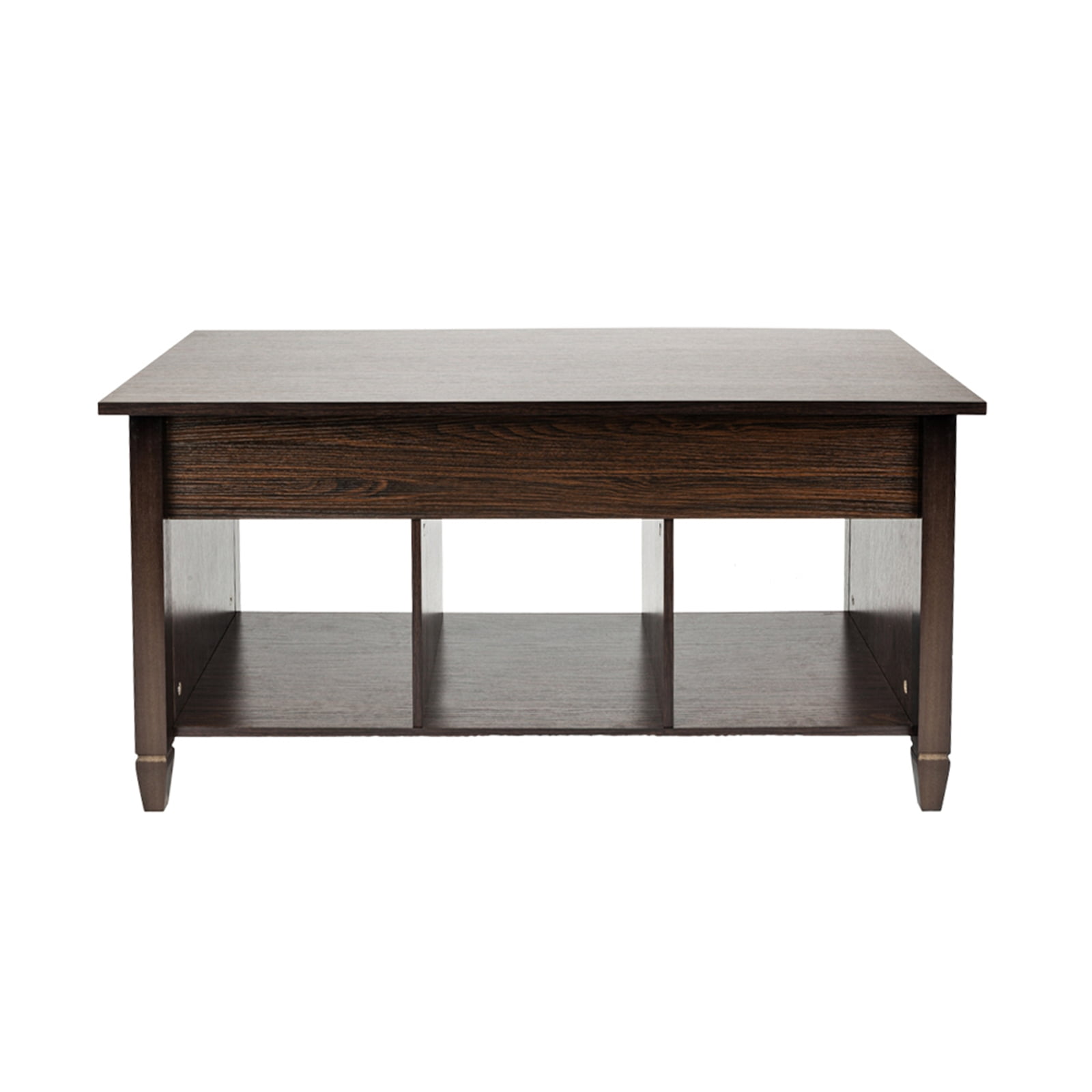Kadyn Lift Top Coffee Table (with 3 Storage Rooms), Pop-up Coffee Table for Living Room, Central Coffee Table with Wooden Lifting Top, Brown Kadyn Lift Top Coffee Table (with 3 Storage Rooms), Pop-up Coffee Table for Living Room, Central Coffee Table with Wooden Lifting Top, Brown