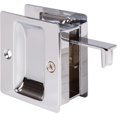 thumbnail image 3 of Premium Square Pocket Door Lock, Passage (Hall/Closet) Latch, Clear Pack, Polished Chrome by Stone Harbor Hardware, 3 of 3