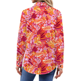 thumbnail image 5 of Fantaslook Womens Button Down Shirts Boho Floral Printed Long Sleeve Blouses Business Work Shirt Dressy Casual Loose Tops, 5 of 10