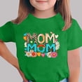 thumbnail image 2 of Zpanxa T-Shirts pour Tout-Petites Fille Imprimé Fête des Mères Col Rond Manches Courtes Haut Polyester Spandex 3-4 Ans, 2 of 5